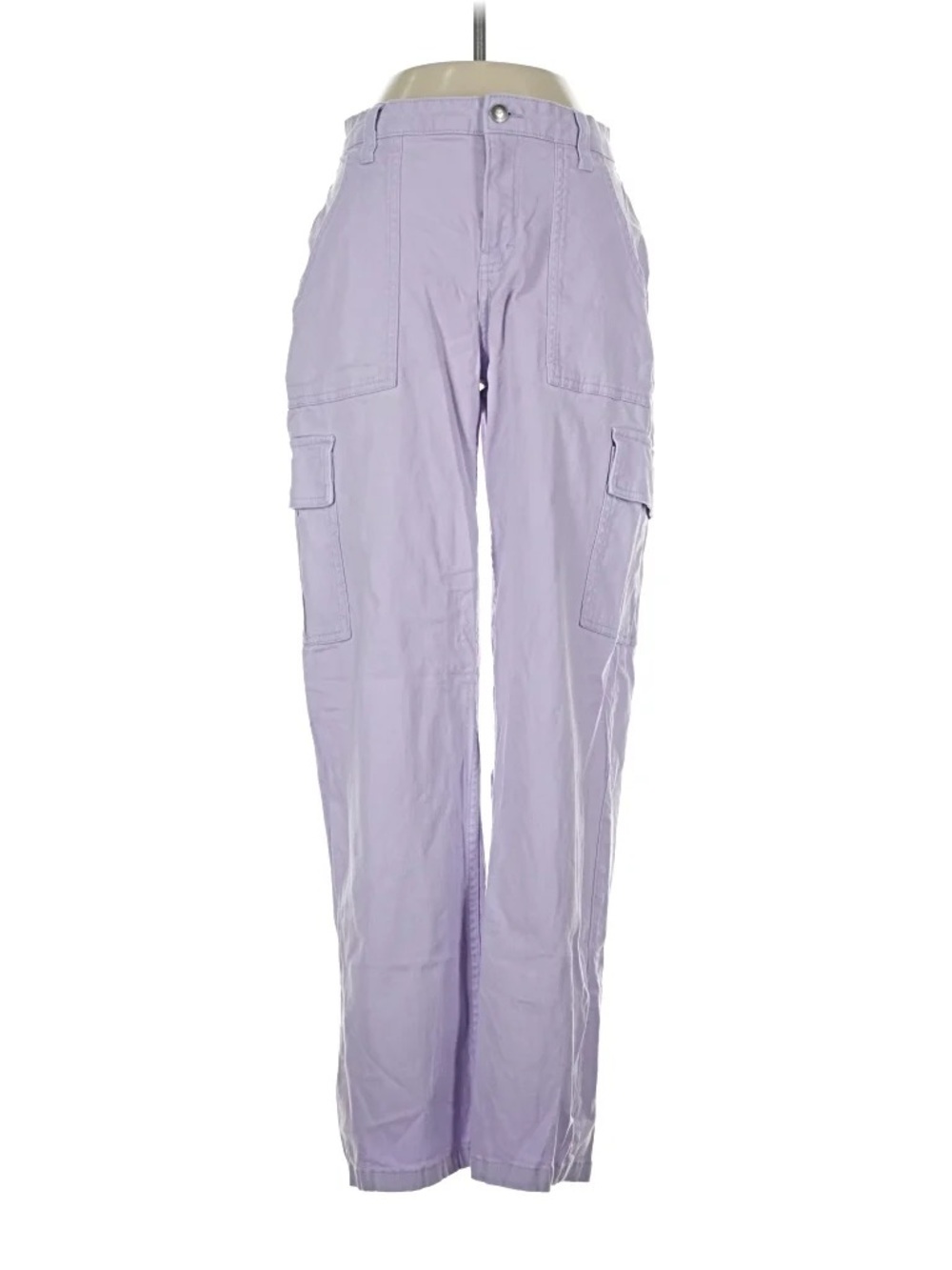 Hollister purple Lilac Cargo Trousers high rise Utility dad pants Pockets 3R w26